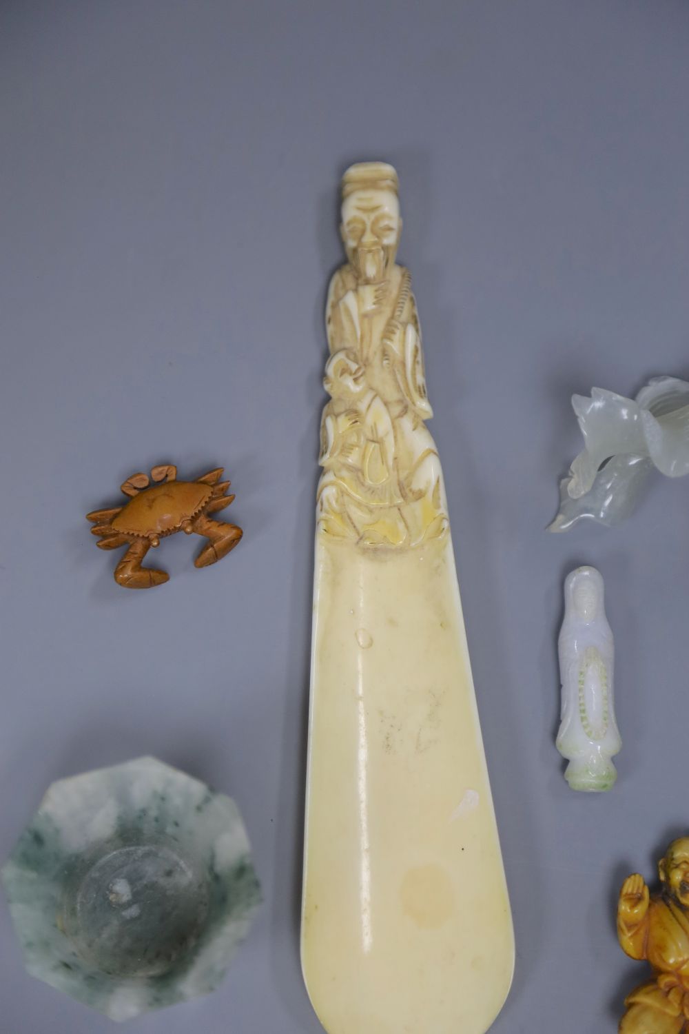Assorted Chinese items including ivory and jade, hardstone etc.